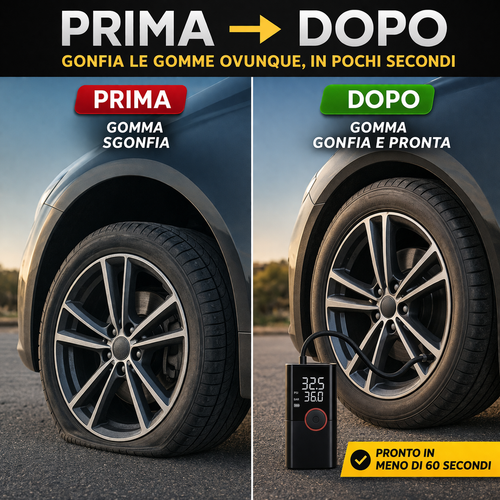 GymyAIR PRO™ – Gonfiatore Portatile Ultra Veloce